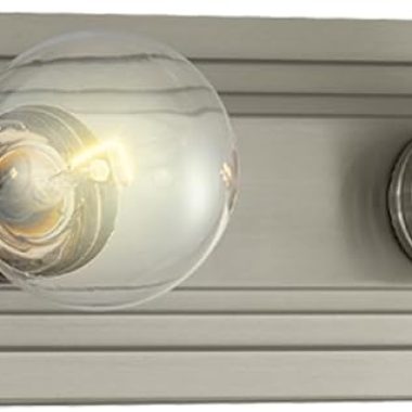 DESIGNERS FOUNTAIN 4-Lights Melrose Vanity Light Fixture, 24 Inch Wall Mount Sconce for Bathroom, Bedroom or Mirror, Brushed Nickel, 6614-BN